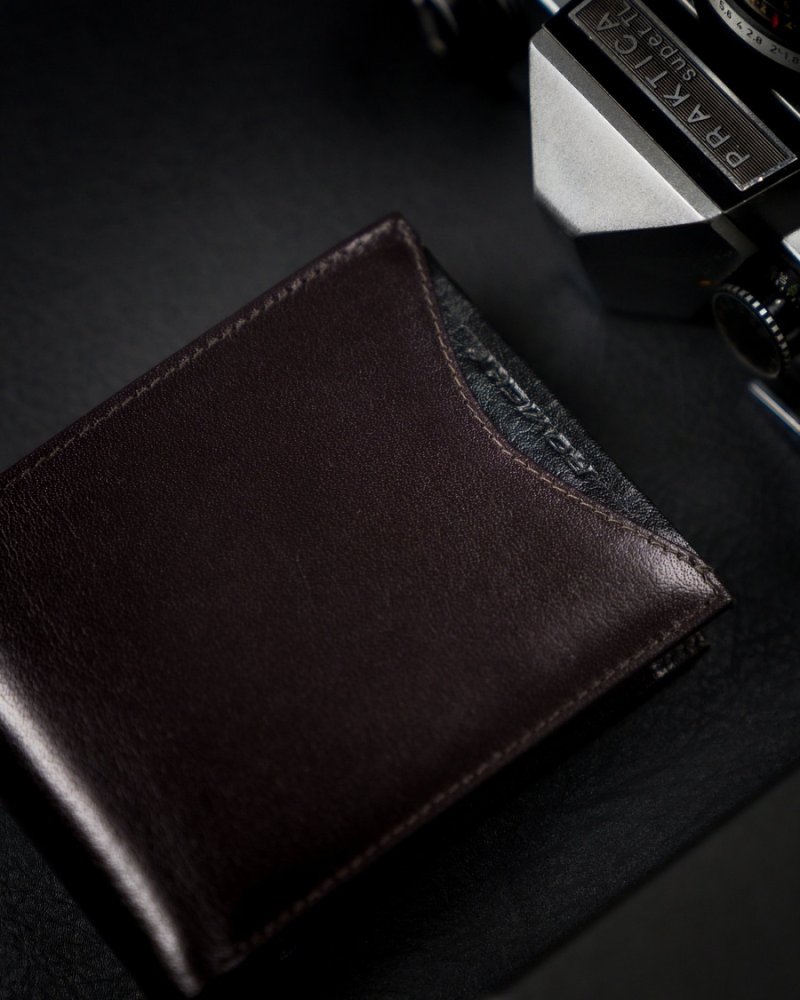 Trendová pánská kožená peněženka Truko, hnědá/černá