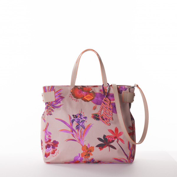 Romantická dámská květovaná kabelka Oilily, růžová