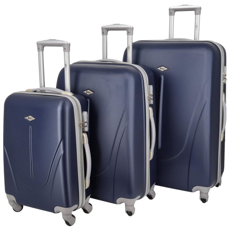 Cestovní kufr Traveler  SADA, tmavě modrá