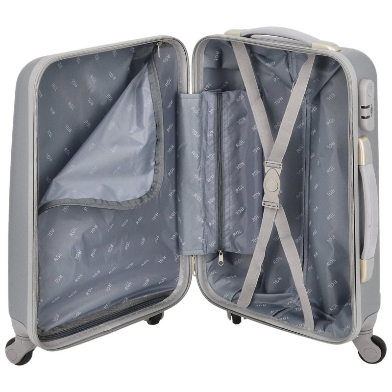 Cestovní kufr Jelly velikost S, stříbrná