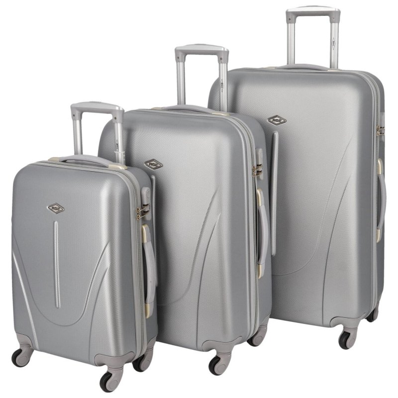 Cestovní kufr Jelly SADA, stříbrná