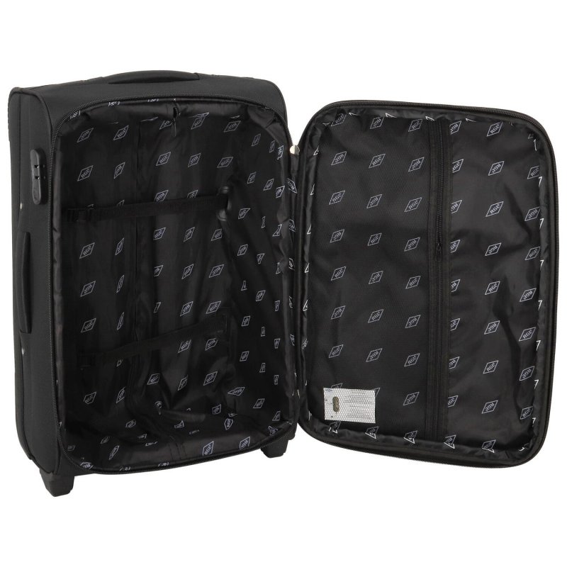 Cestovní kufr Amerika velikost L, černá-šedá