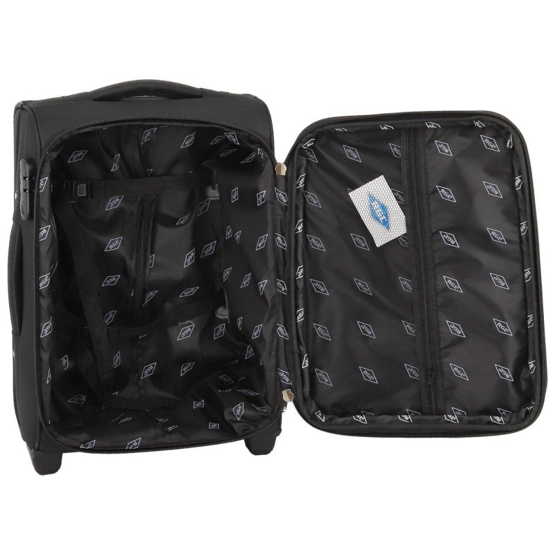 Cestovní kufr Asie velikost S, černá-modrá