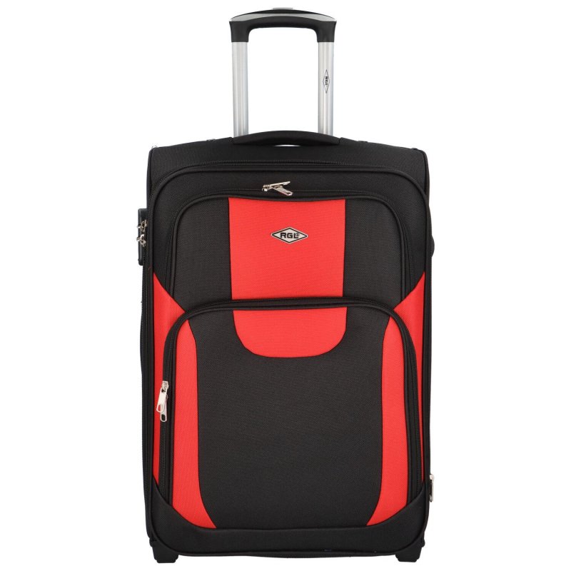 Cestovní kufr Afrika velikost M, černá-červená