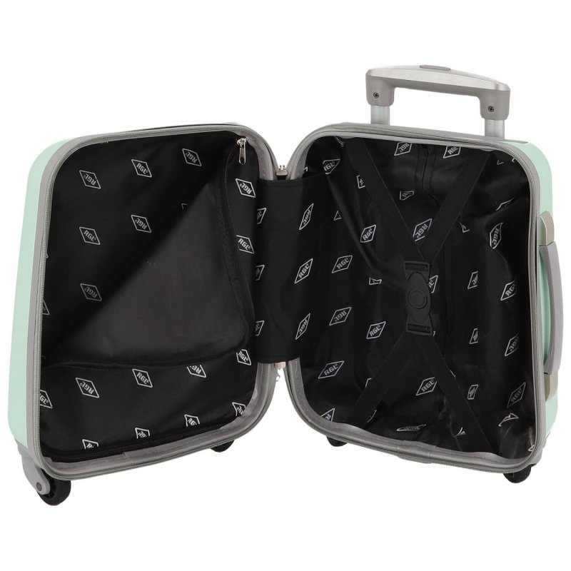 Malý příruční cestovní plastový kufr Sonrado, světle zelená