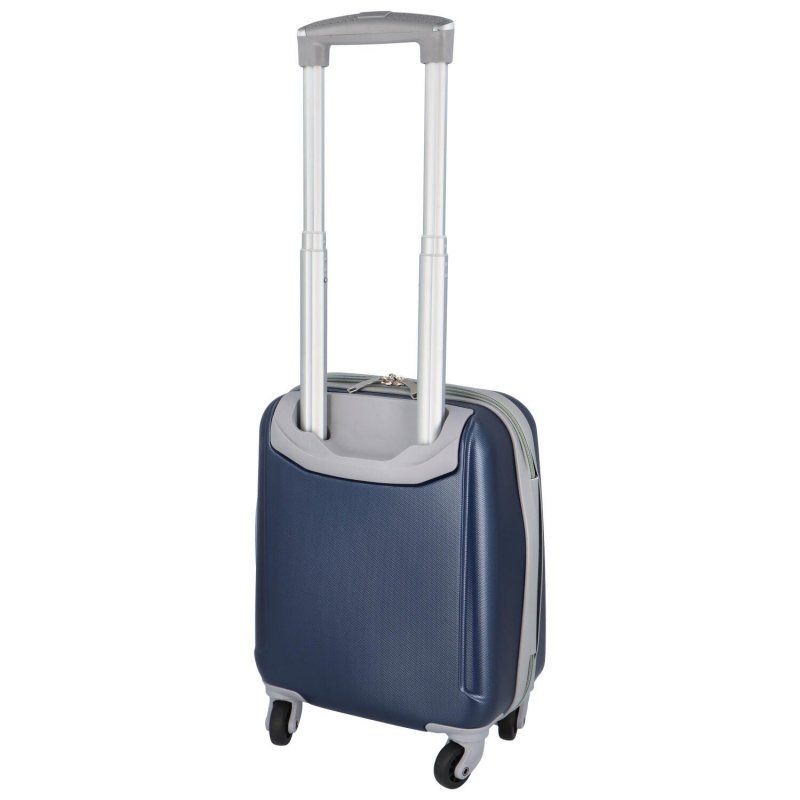 Malý příruční cestovní plastový kufr Sonrado, tmavě modrý