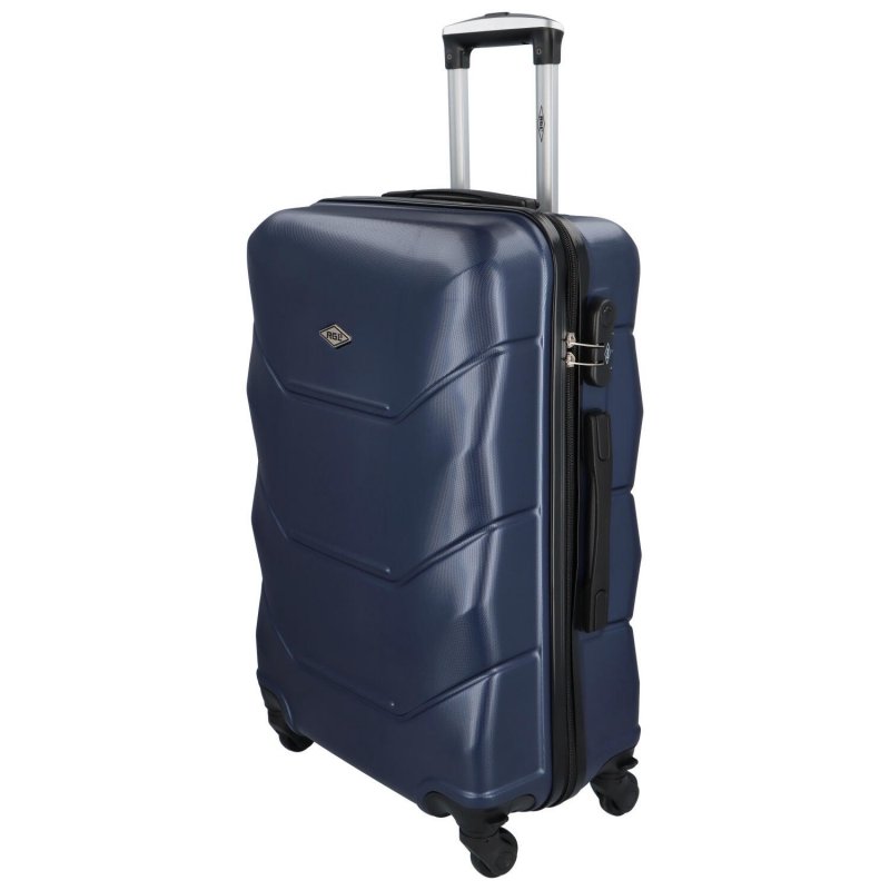 Cestovní plastový kufr Sonrado vel. L, tmavě modrá