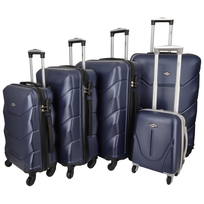Pětidílná sada cestovních plastových kufrů Sonrado, tmavě modrá