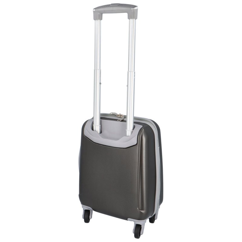 Malý příruční cestovní plastový kufr Sonrado, tmavě šedá