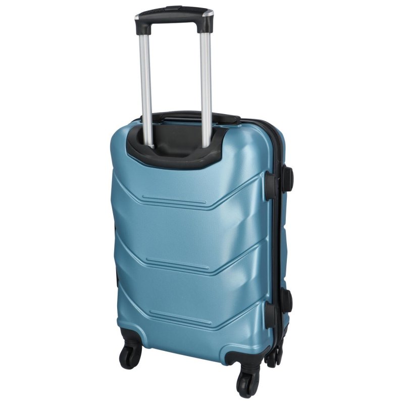 Cestovní plastový pilotní kufr Sonrado vel. S, metalická modrá