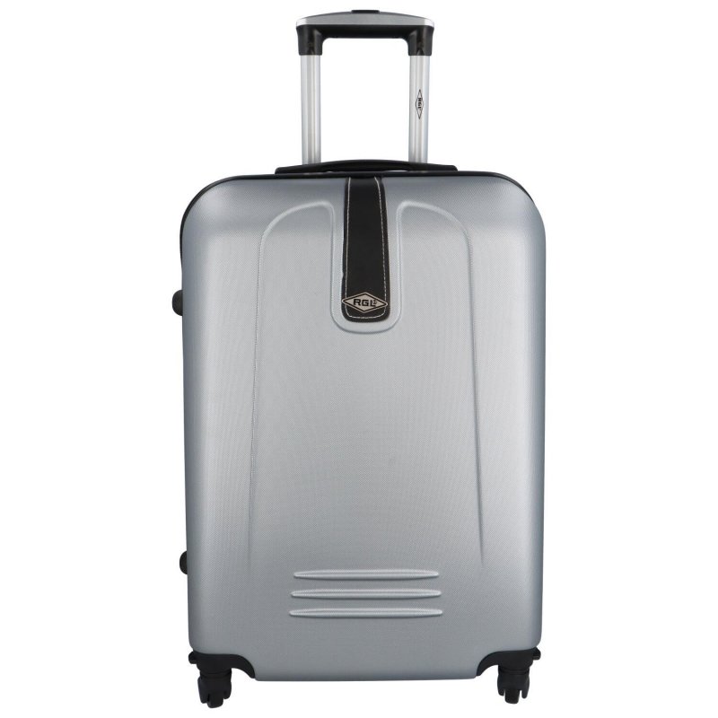 Plastový cestovní kufr Peek, stříbrná XL