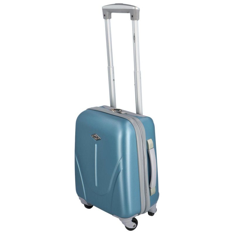 Malý příruční cestovní plastový kufr Peek, metalická modrá