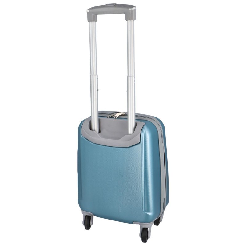 Malý příruční cestovní plastový kufr Peek, metalická modrá