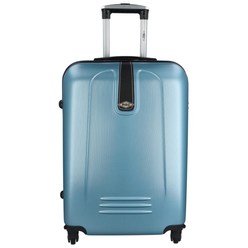 Plastový cestovní kufr Peek, metalická modrá L