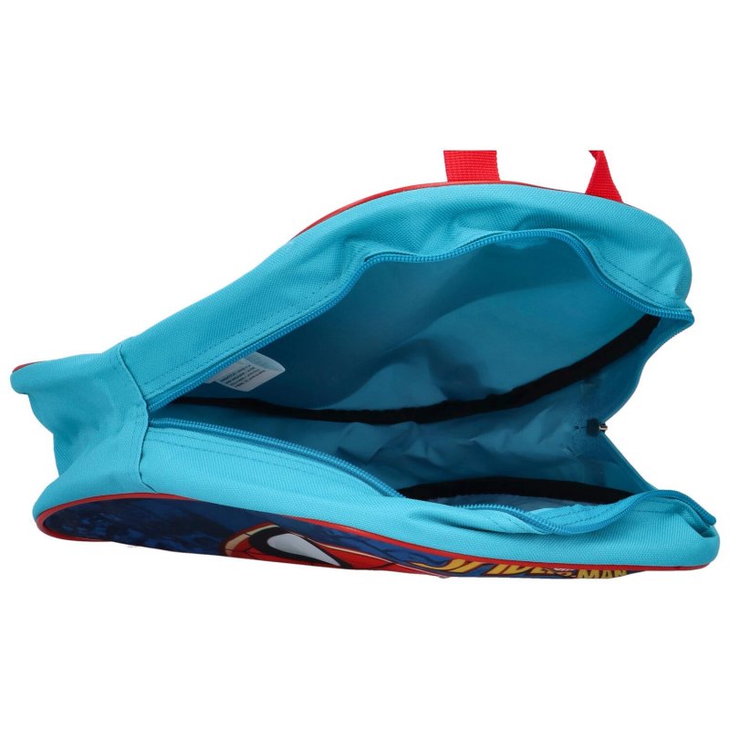 Klučičí lehký látkový batoh Spiderman, modrá/červená