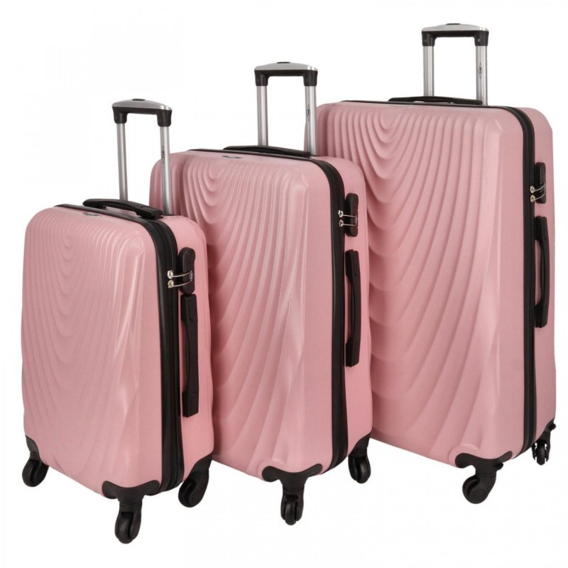 Cestovní sada kufrů Travel Pink, růžová sada
