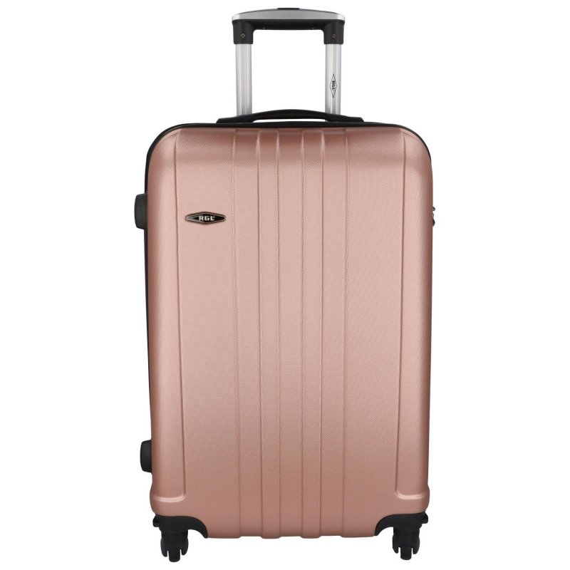 Cestovní kufr Normand Ros Gold, růžová/zlatá sada S