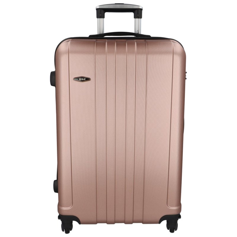 Cestovní kufr Normand Ros Gold, růžová/zlatá sada M