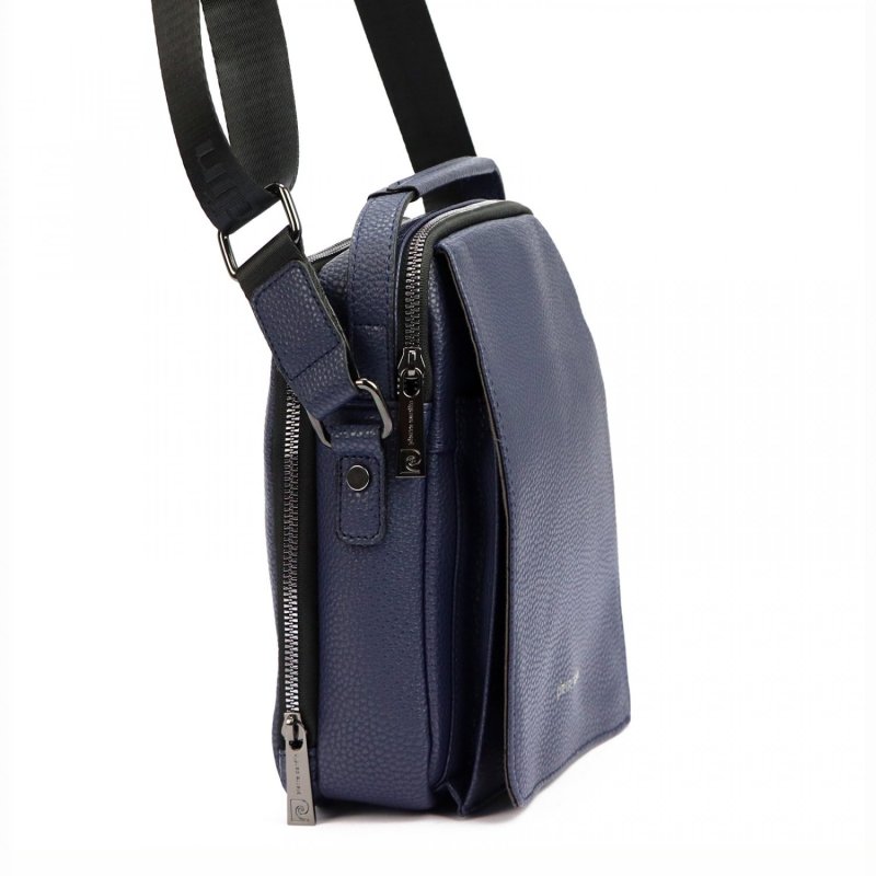 Luxusní pánská koženková taška Kvopl, tmavě modrá