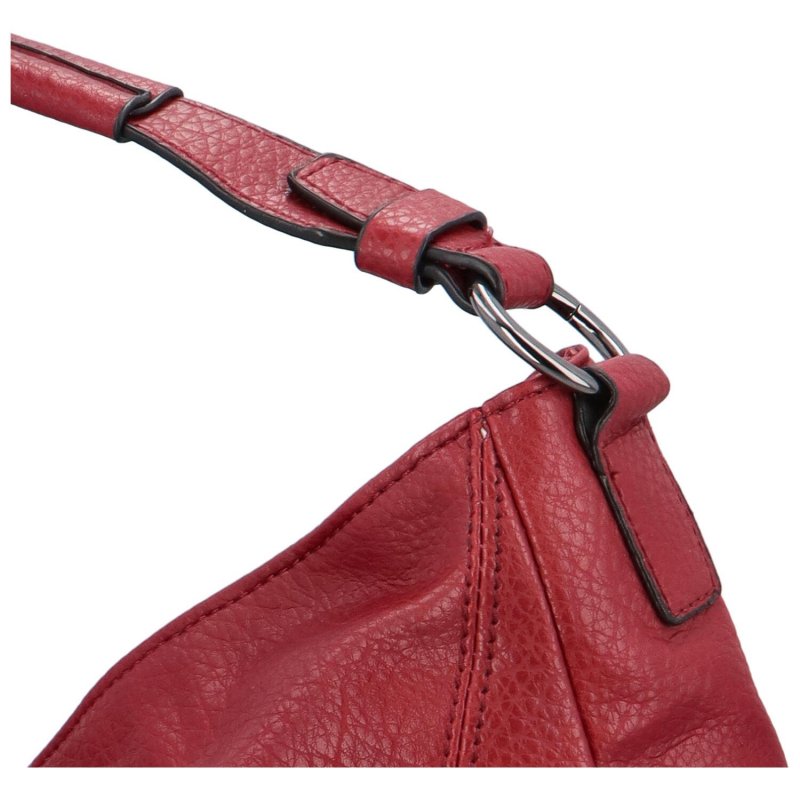 Stylová dámská koženková kabelka Moika, červená