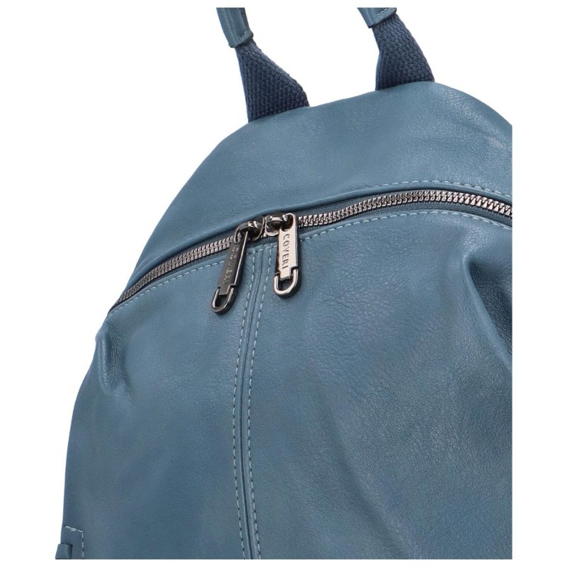 Trendový dámský koženkový batůžek Radana, modrá