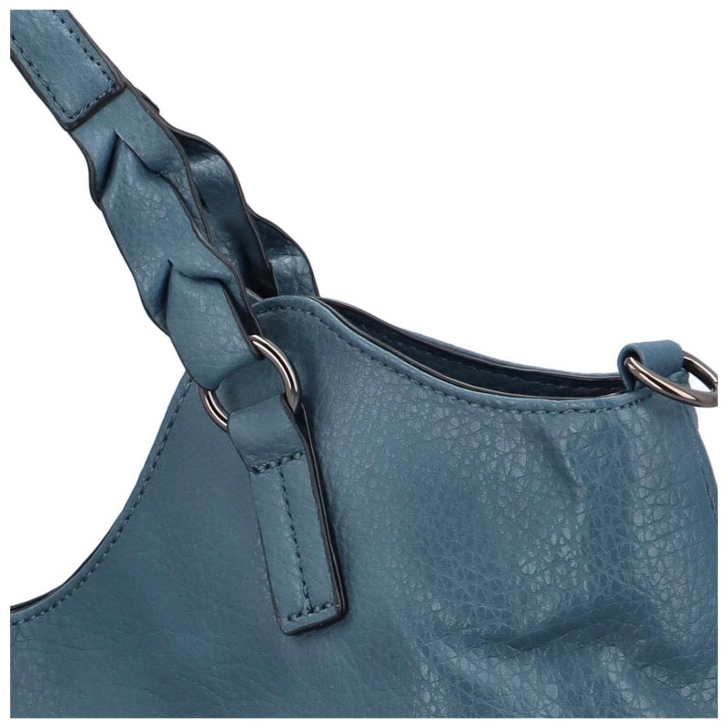 Stylová dámská koženková kabelka přes rameno Acke, světle modrá
