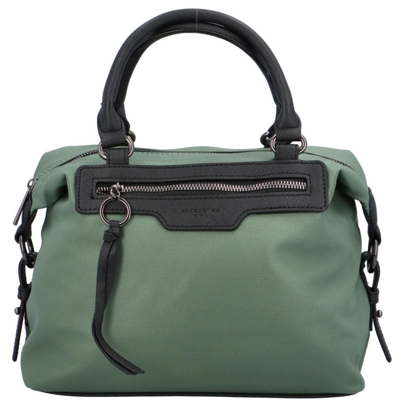 Trendová dámská koženková kabelka do ruky Poncio, zelená