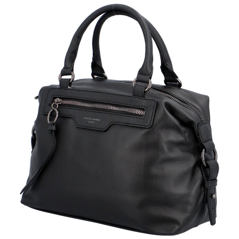 Trendová dámská koženková kabelka do ruky Poncio, černá