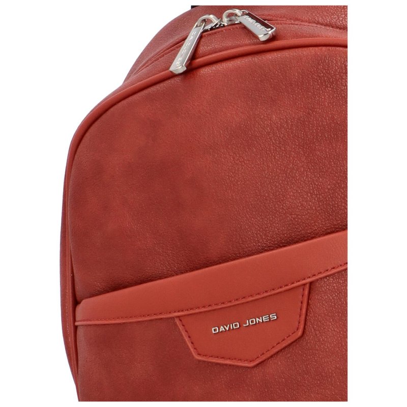 Trendový dámský koženkový batůžek Justo, červená