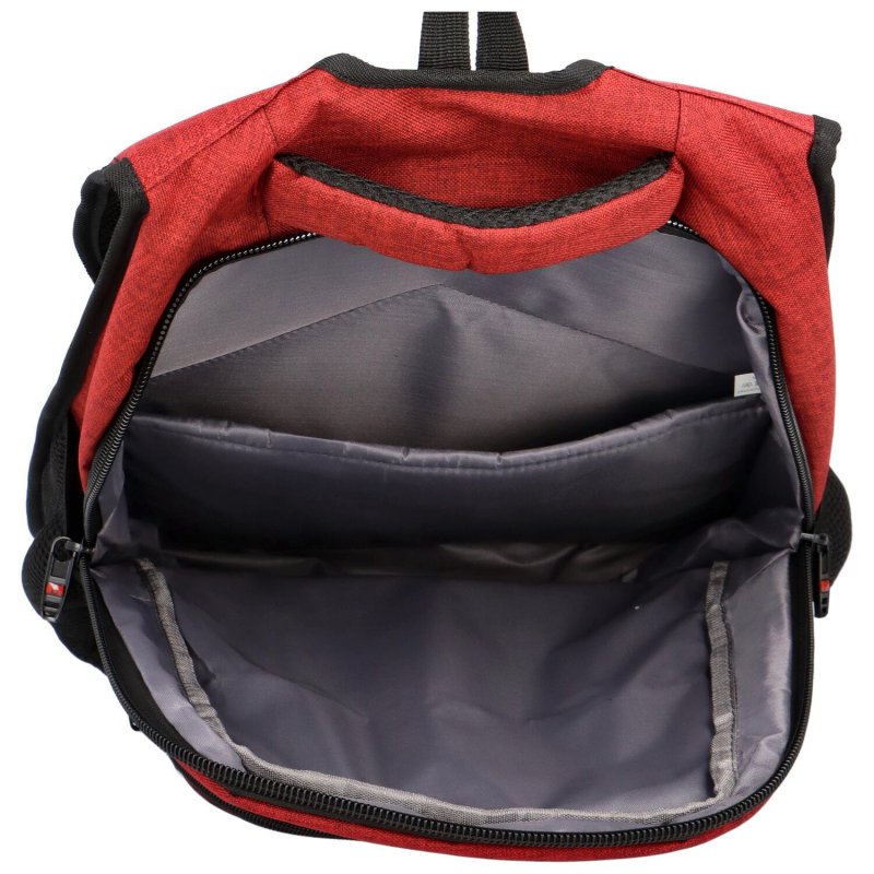 Univerzální studentský látkový batoh Kuko, červená
