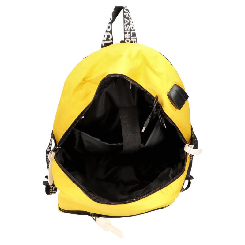 Stylový univerzální látkový batoh Bulo, žlutá