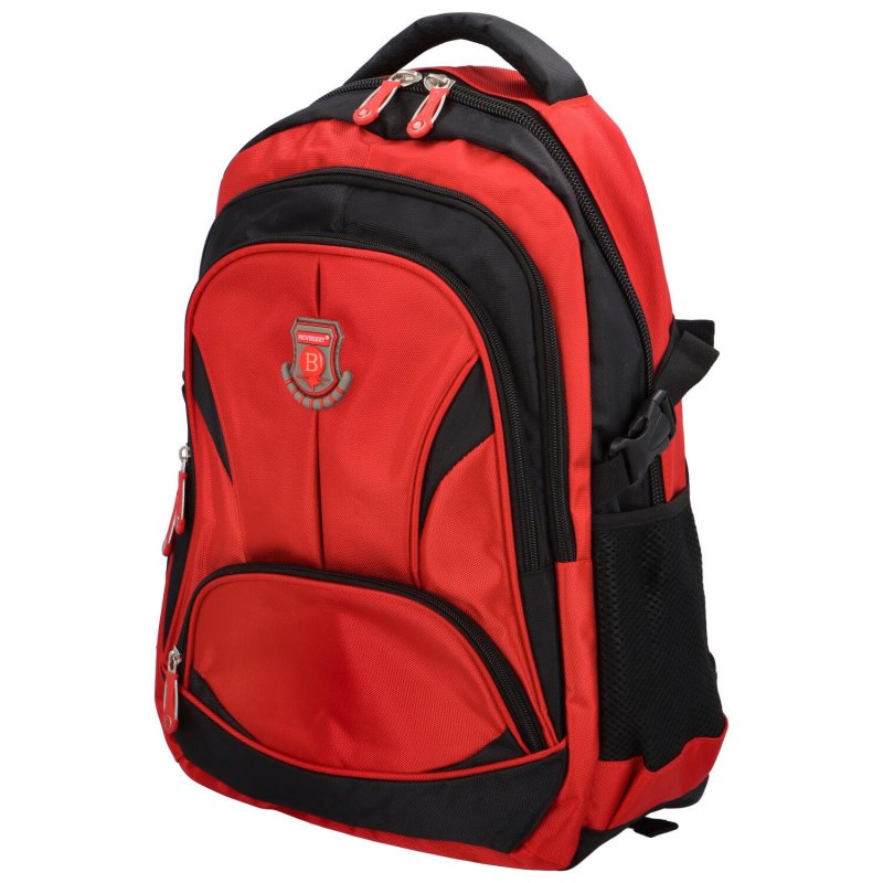 Univerzální studentský látkový batoh Fali, červená