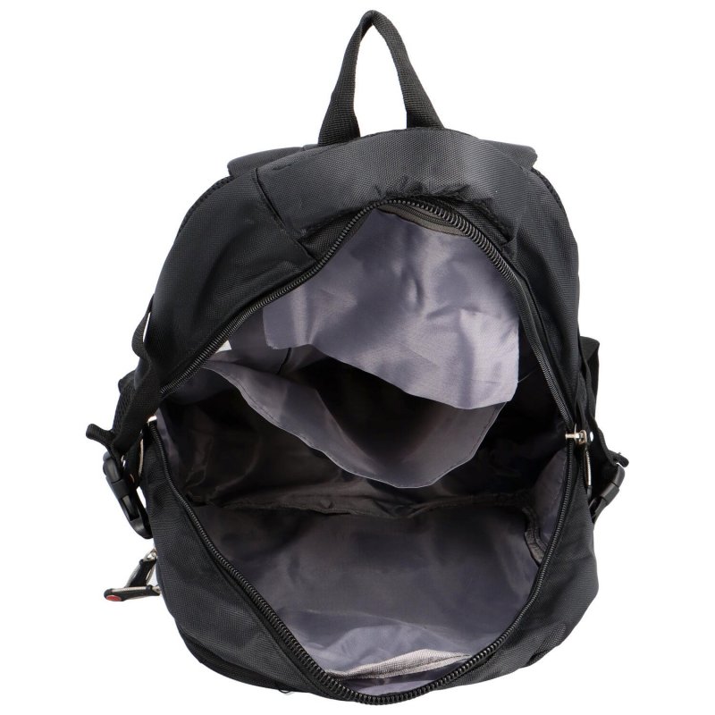 Univerzální studentský látkový batoh Fali, černá