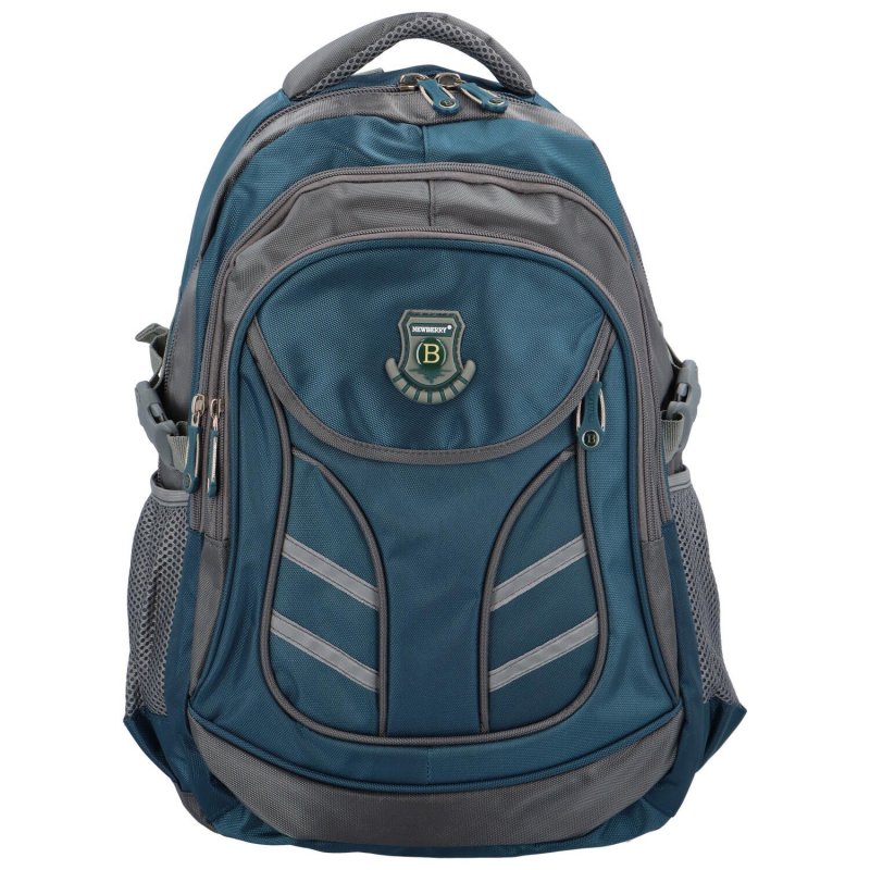 Univerzální studentský látkový batoh Derry, modrozelená
