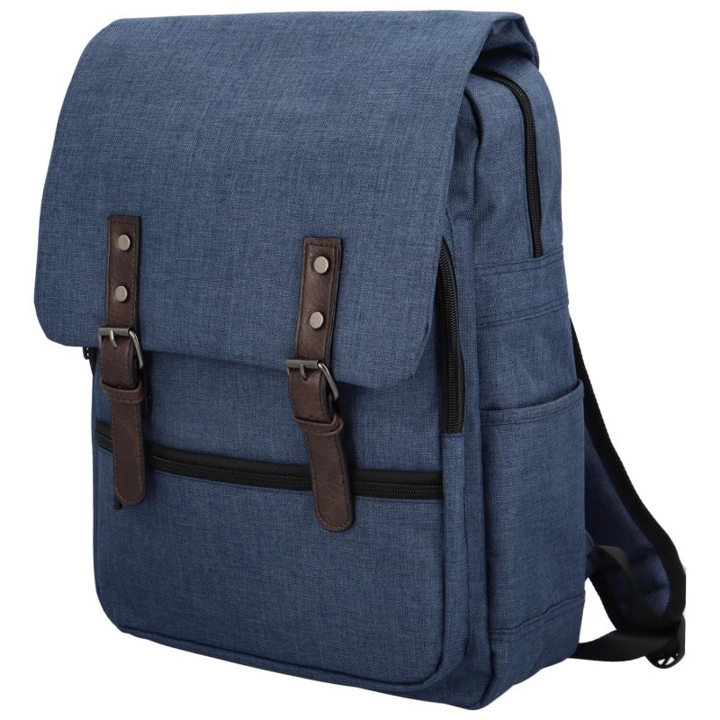 Stylový univerzální látkový batoh Ante, modrá