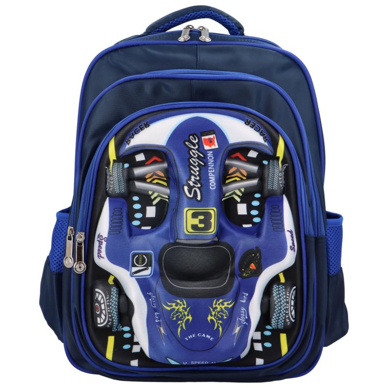 Dětský látkový školní batoh Formule, tmavě modrá