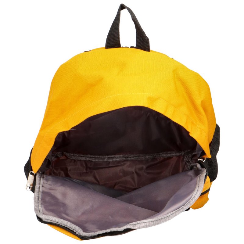 Stylový studentský látkový batoh Darko, žlutá