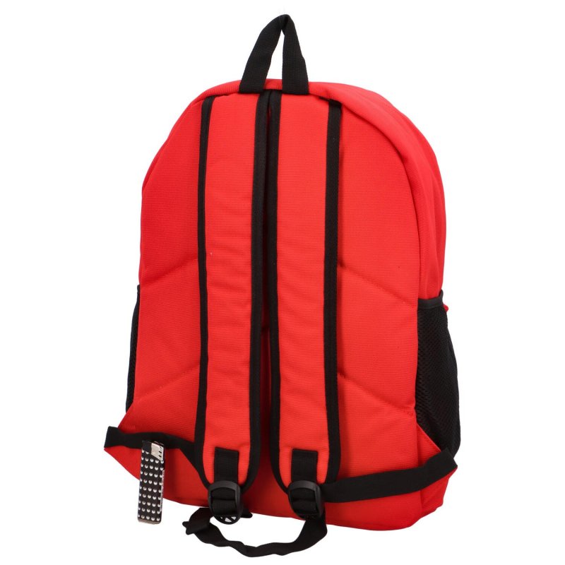Stylový studentský látkový batoh Darko, červená