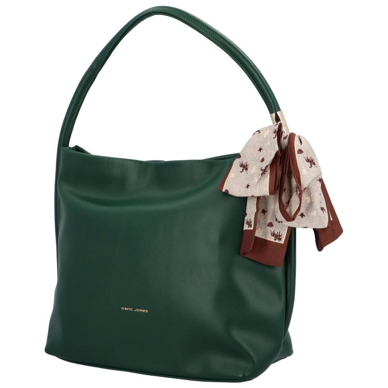 Trendová dámská koženková kabelka přes rameno Plinio, zelená