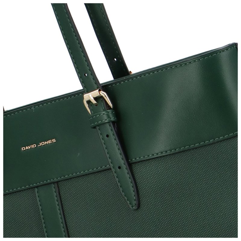Trendová dámská koženková kabelka přes rameno Santi, tmavě zelená