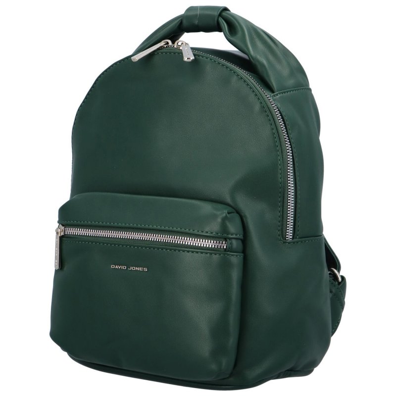 Trendový dámský koženkový batoh Elba, tmavě zelená