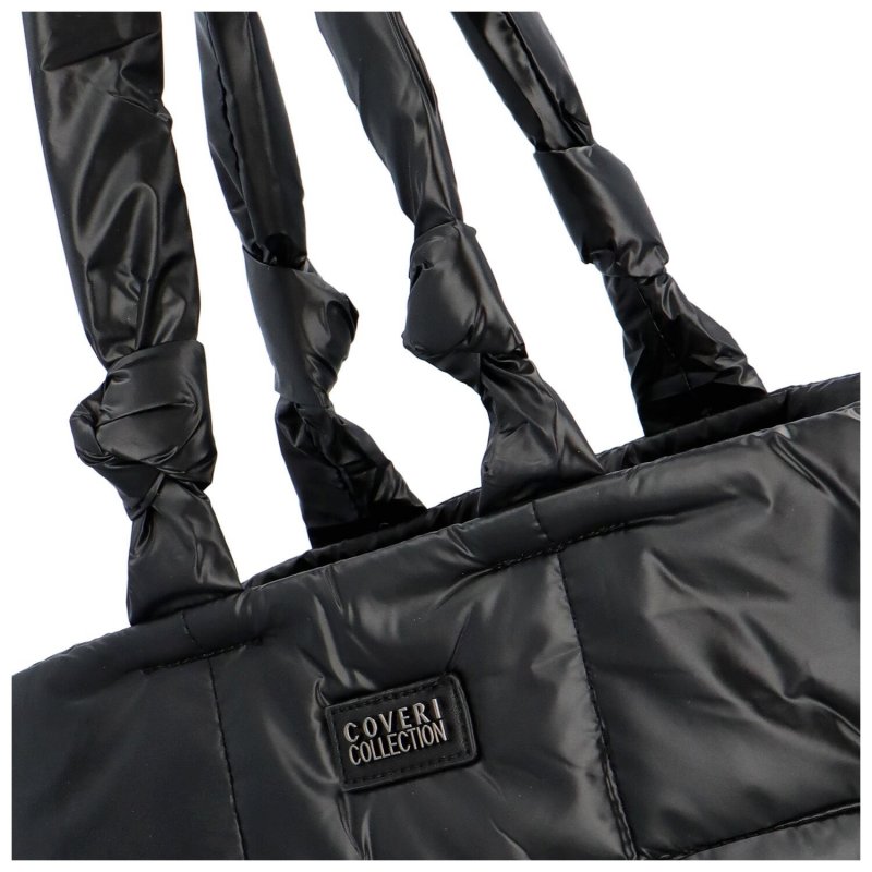 Stylová dámská kabelka přes rameno z umělého materiálu Davinia, černá
