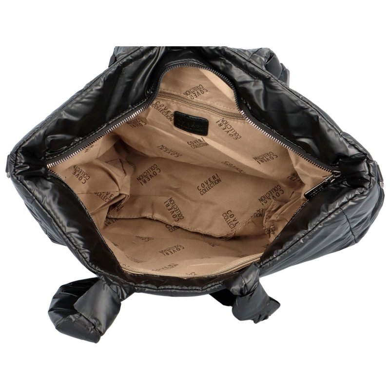 Stylová dámská kabelka přes rameno z umělého materiálu Davinia, černá