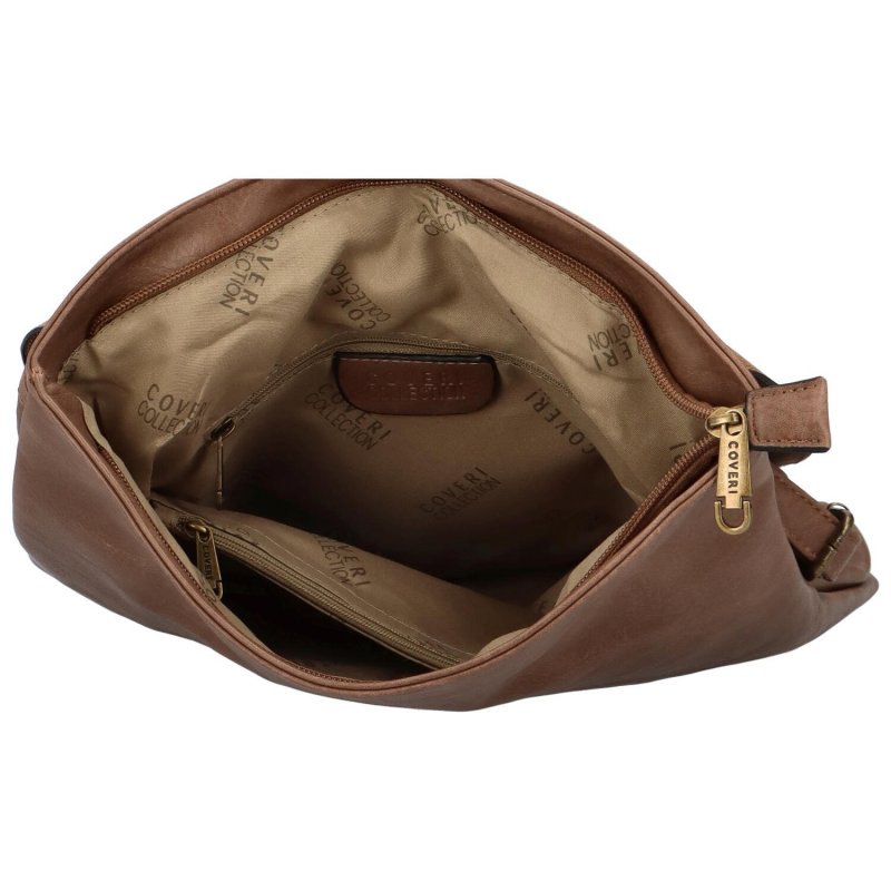 Stylový dámský koženkový kabelko-batoh Rosenda, světle hnědá