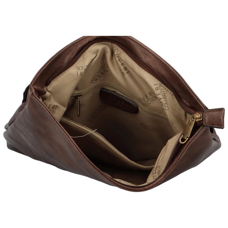 Stylový dámský koženkový kabelko-batoh Rosenda, tmavě hnědá