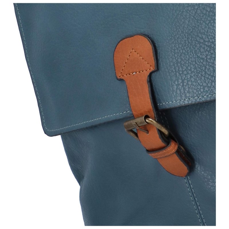 Stylový dámský koženkový kabelko-batoh Baldomero, světle modrá