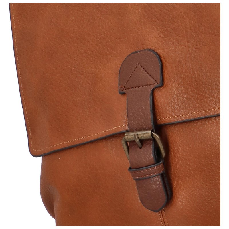 Stylový dámský koženkový kabelko-batoh Baldomero, hnědá