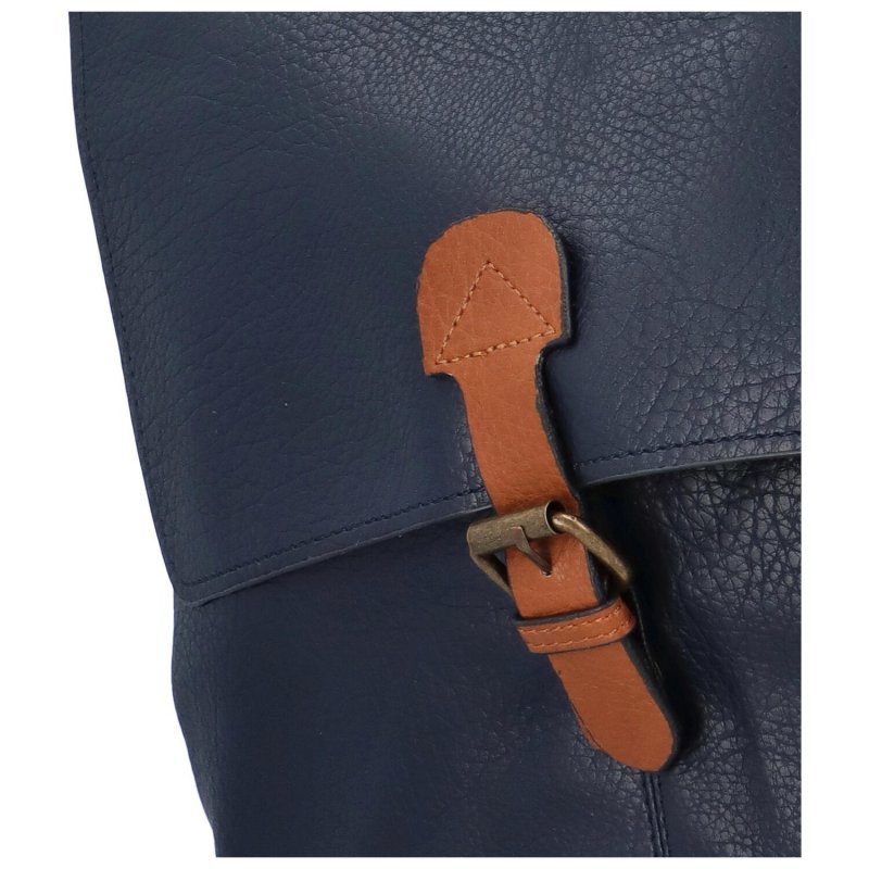 Stylový dámský koženkový kabelko-batoh Baldomero, tmavě modrá