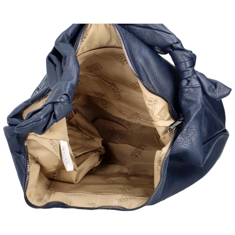 Stylová dámská koženková kabelka přes rameno Violka, modrá