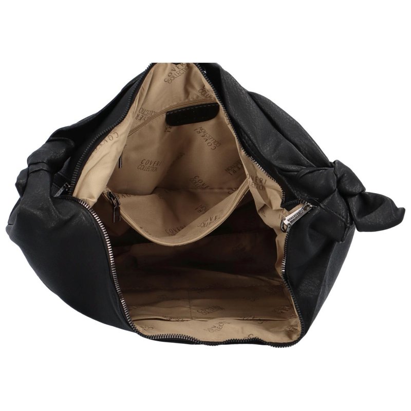 Stylová dámská koženková kabelka přes rameno Violka, černá